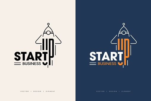 Start Up typography Logo design vector illustrations