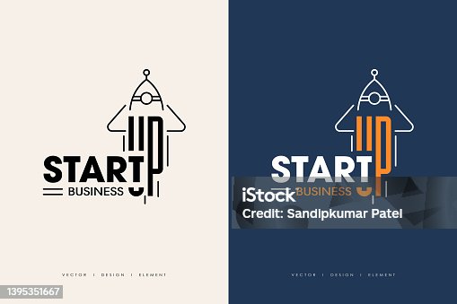 istock Start Up typography Logo design 1395351667