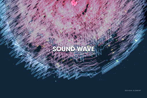 Sound wave equalizer suitable for poster, background or etc. Music sound wave design isolated on light gray backdrop.