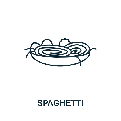 Spaghetti icon from italy collection. Simple line Spaghetti icon for templates, web design and infographics.