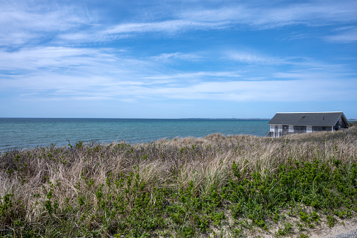 Cape Cod in springtime View of the coastline at Great Hollow Beach