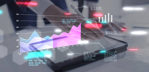 istock Finance forecast graph chart data, financial planning marketing, business man working on stock exchange crypto blockchain data analytics trading investment. Online meeting webinar business consult 1395356006