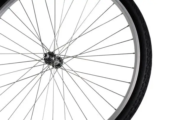 Photo of Bicycle wheel front.
