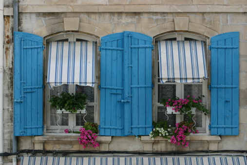 Colorfull windows in the French Town Arles