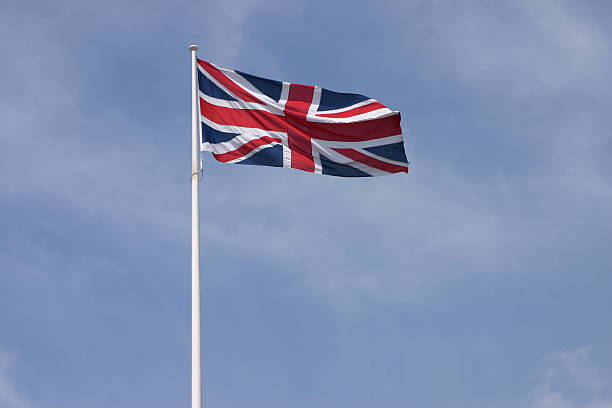британский union jack - national flag flag global communications sky стоковые фото и изображения