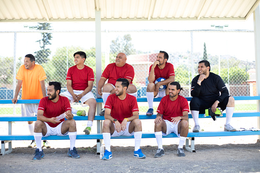 players on the bench