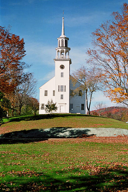 New England Church stock photo