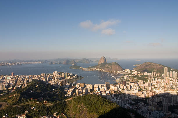 Rio de Janeiro, la Baia di Botafogo - foto stock