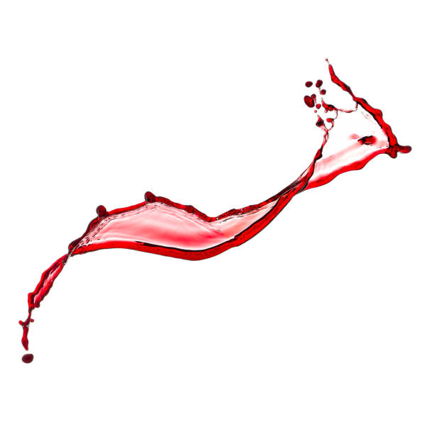 istock Isolated Red wine splash on white background 1395389305