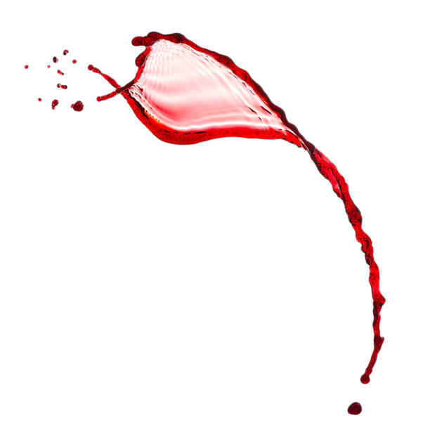 istock Isolated Red wine splash on white background 1395389379
