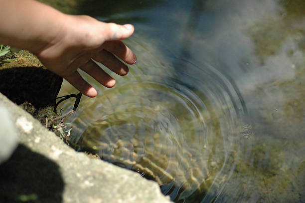 istock A hand reaching into the water making ripples 139539495