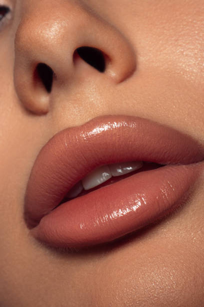 Beautiful woman's lips stock photo