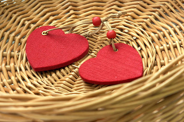 istock Two souvenir hearts in to the basket 139539826