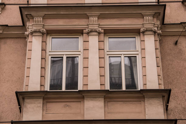 istock Old Decorative Wooden window. 1395398598