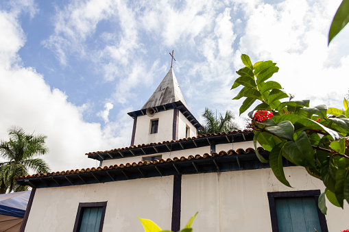 Aparecida de Goiania, Goiás, Brazil – May 04, 2022: Detail of the Nossa Senhora Aparecida Sanctuary in the city of Aparecida de Goiania.