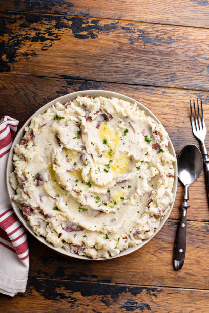 istock Traditional southern mashed potatoes made with red potatoes 1395404295