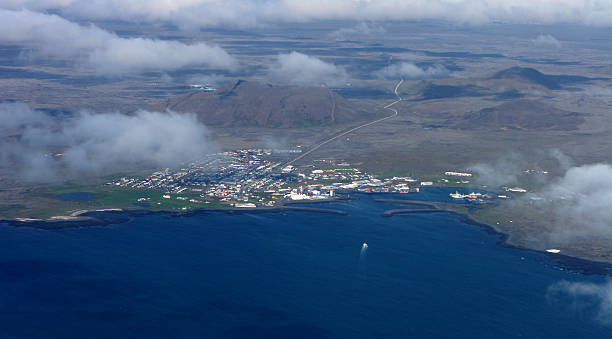 istock Port Town with Blue Lagoon in background 139540600