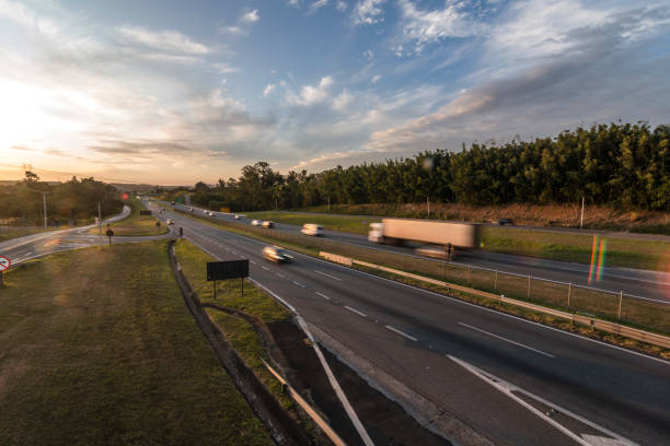 istock Traffic on the freeway in a late afternoon. 1395406594