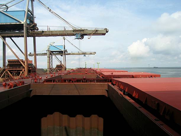 ship in port stock photo