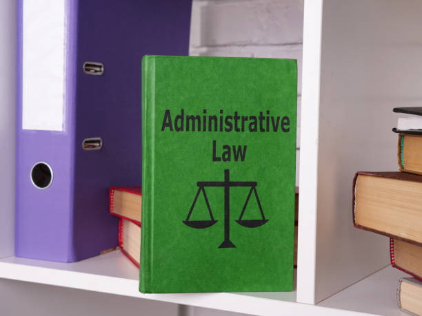 istock Administrative Law is shown using the text on the book 1395408745