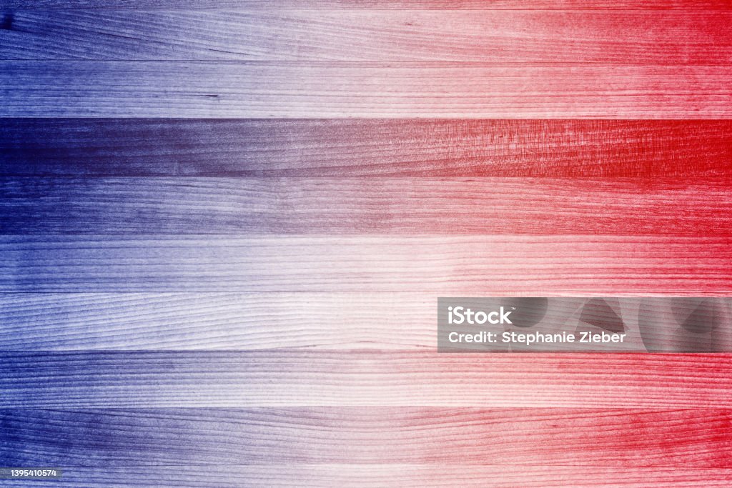 Patriotic red white blue July 4th 14, Memorial, Labor, President Day Wood Background Abstract patriotic red white blue wood background, July 4th 14 texture, president election vote, memorial France flag party invite, USA American fourth 4 sale poster, veteran labor day pattern design Labor Day - North American Holiday Stock Photo