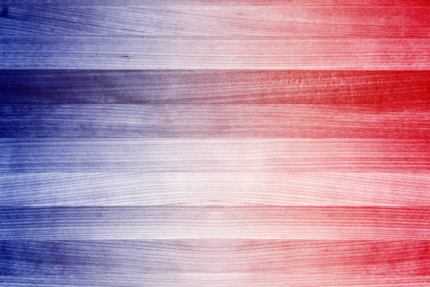 Patriotic red white blue July 4th 14, Memorial, Labor, President Day Wood Background Abstract patriotic red white blue wood background, July 4th 14 texture, president election vote, memorial France flag party invite, USA American fourth 4 sale poster, veteran labor day pattern design president photos stock pictures, royalty-free photos & images