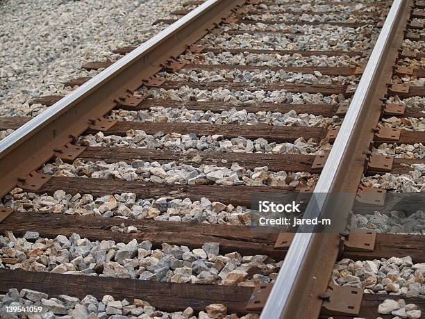 Eisenbahnhauptstrecke Stockfoto und mehr Bilder von Bahngleis - Bahngleis, Ballast, Einzellinie