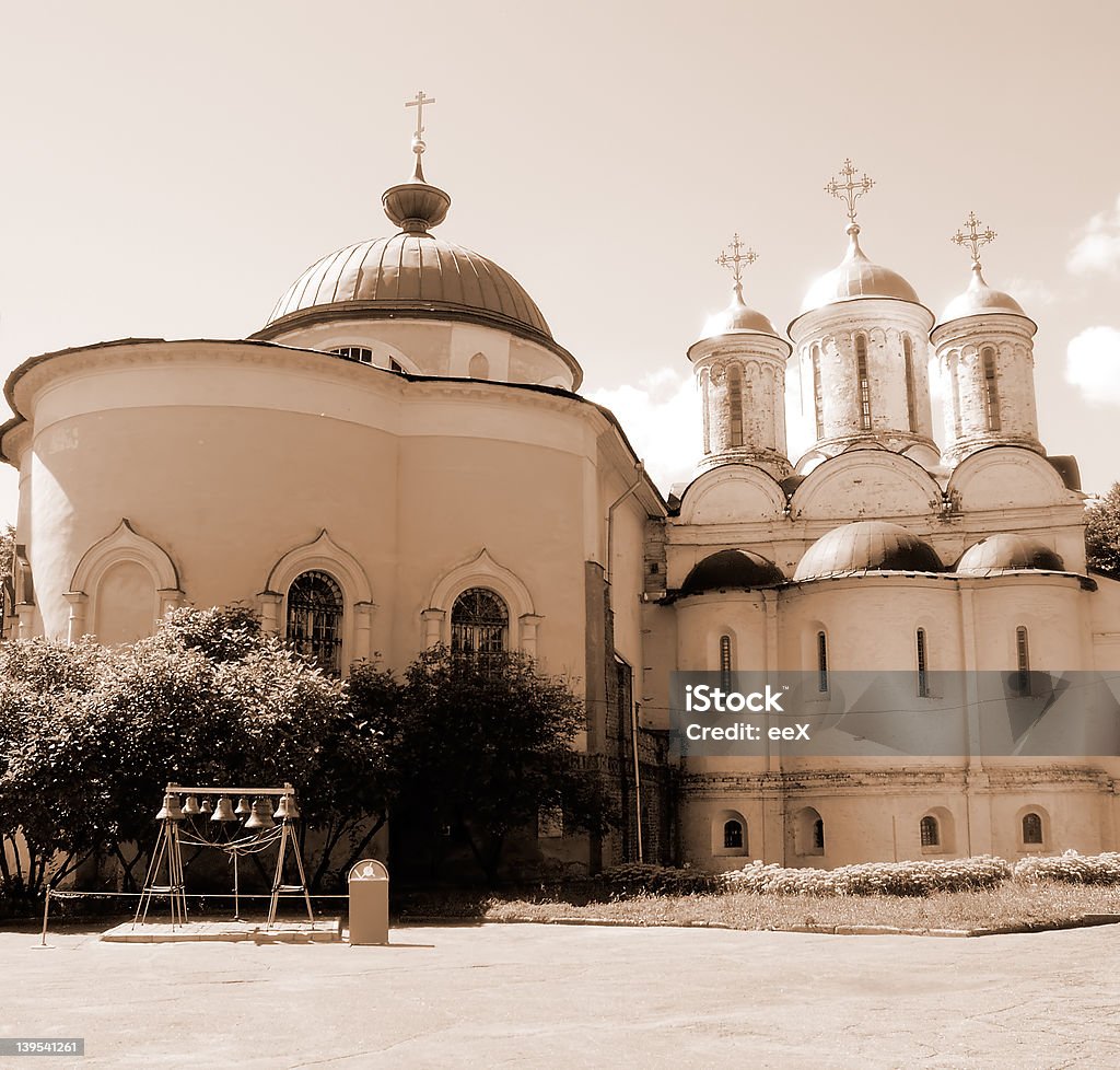 Yaroslavl Kremlin cathedral detail Yaroslavl Kremlin cathedral detail sepia toned. Ancient Stock Photo