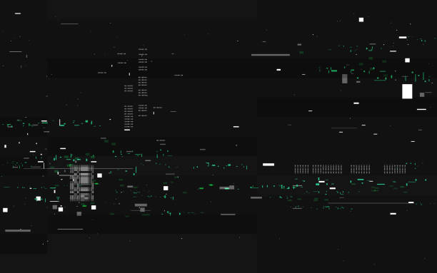 글리치 비디오 데이터. 역동적 인 모양을 가진 미래 지향적 인 tv 왜곡. 무작위 노이즈 효과. 사이버펑크 배경 텍스처. 미래 지향적 인 기술 개념. 비디오 신호가 끊어졌습니다. 벡터 일러스트 레� - wallpaper wallpaper pattern striped old stock illustrations