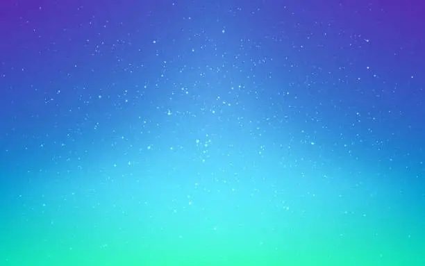 Vector illustration of Cosmos background. Starry blue sky with beautiful gradient. Milky way backdrop. Bright shining stars. Magic space texture. Vector illustration