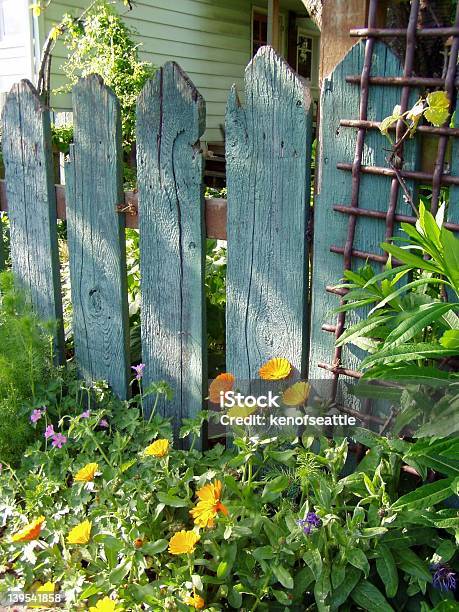 정원 울타리 시애틀 0명에 대한 스톡 사진 및 기타 이미지 - 0명, 경관, 꽃 한송이