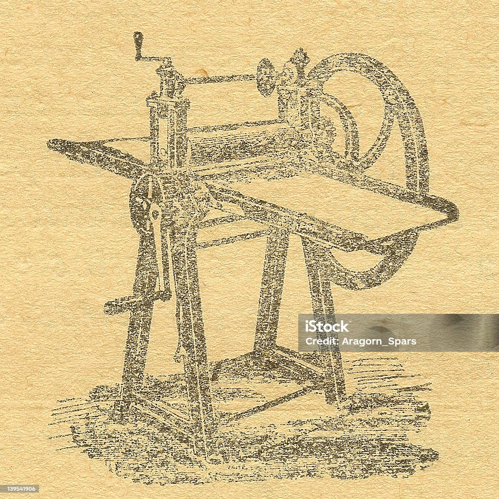 Старый Рисунок 2 - Стоковые фото Machinery роялти-фри
