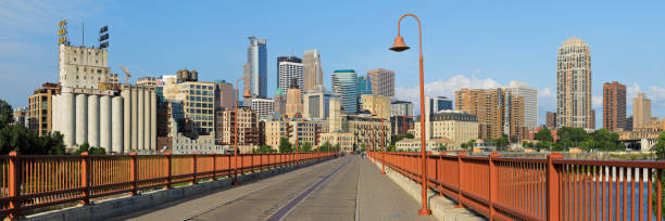 istock Minneapolis Skyline + Stone Arch Bridge 1395421109