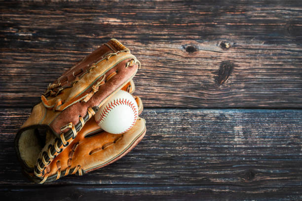 istock Leather Baseball or Softball Glove With Ball and Copy Space 1395426188