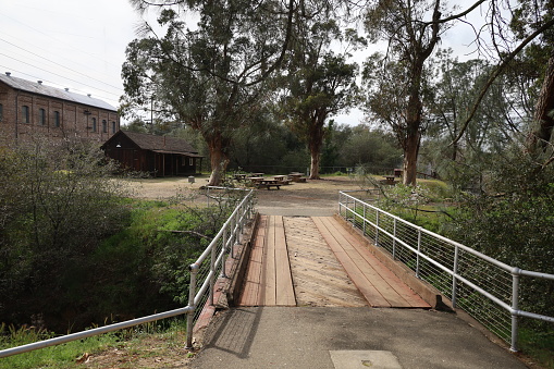 Stepping stone / bridge crossing a river