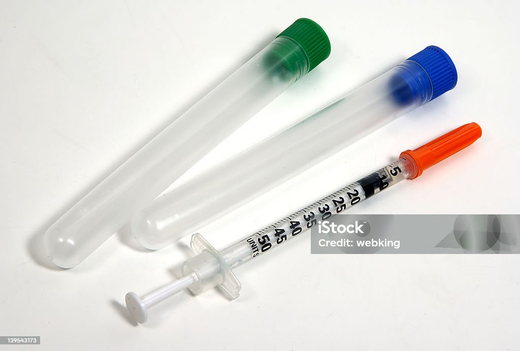 Spritze und Viles - Lizenzfrei Insulin Stock-Foto