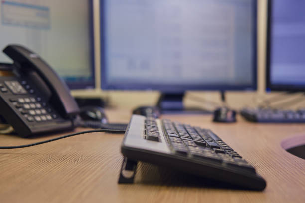 look into a classroom with computers
