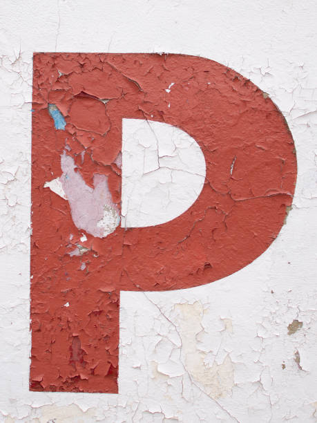 istock The letter P is red on a white background 1395433311