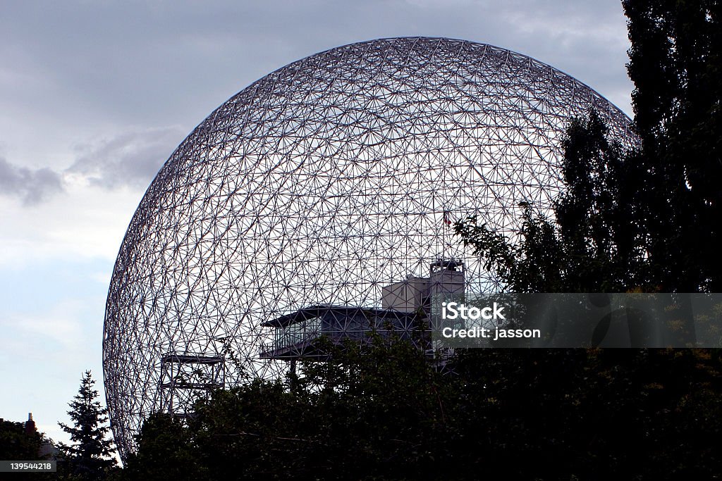 Biosfera em silhueta - Royalty-free Montreal Foto de stock