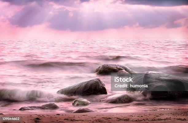 Pink Sea Stock Photo - Download Image Now - Beach, Beauty, Beauty In Nature