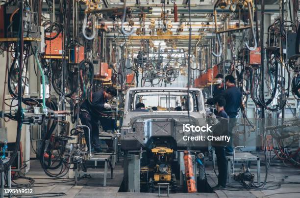 Automobile Factory Assemble Line Stock Photo - Download Image Now - Factory, Car, China - East Asia