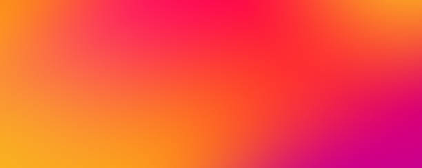 stockillustraties, clipart, cartoons en iconen met abstract wide color gradation - oranje