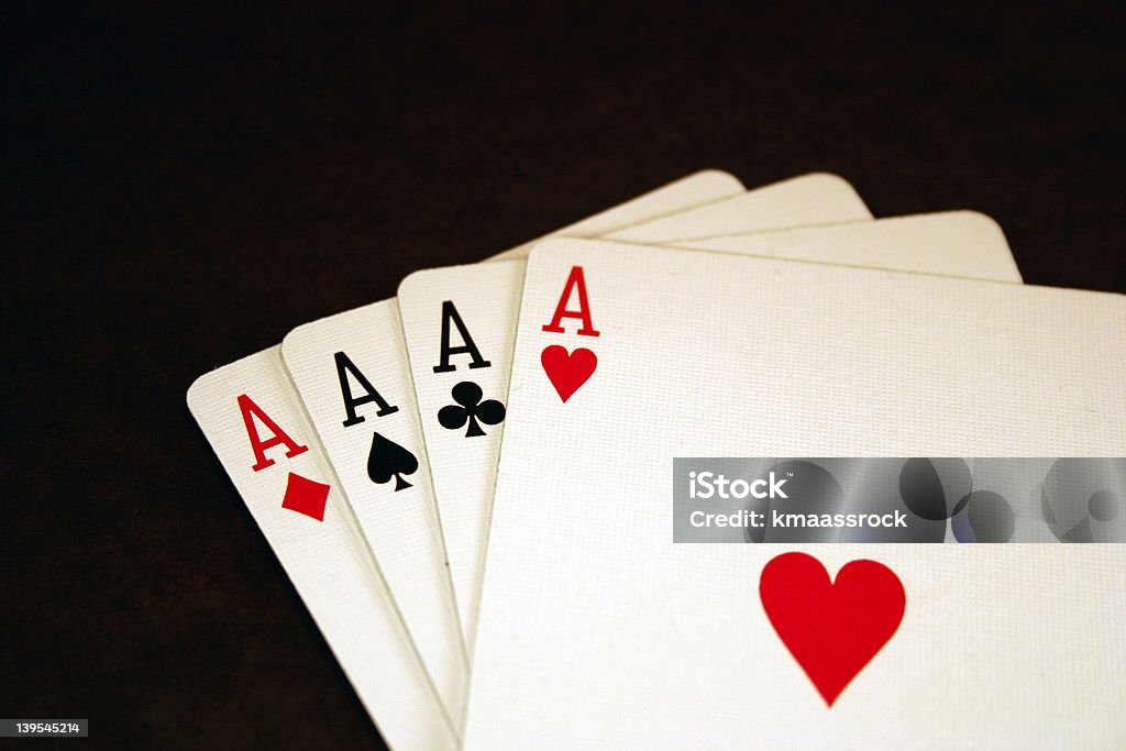 Aces-pokera serii - Zbiór zdjęć royalty-free (Karty)