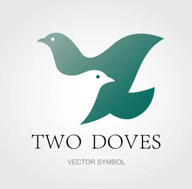 Vector illustration of Doves symbol design