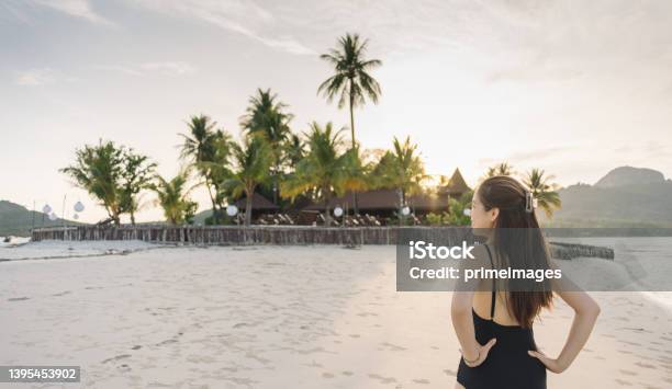 Explorer Adventure In South Asia Waiting For Perfect Sunset At Phi Phi Don Krabi Thailand Stock Photo - Download Image Now