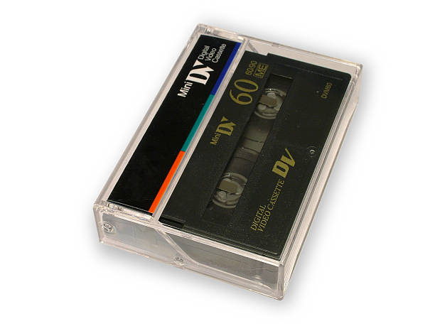 мини-dv лента в случае - dv cassette case стоковые фото и изображения