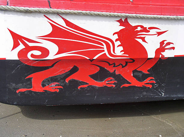 welsh drago - welsh flag dragon wales fire foto e immagini stock