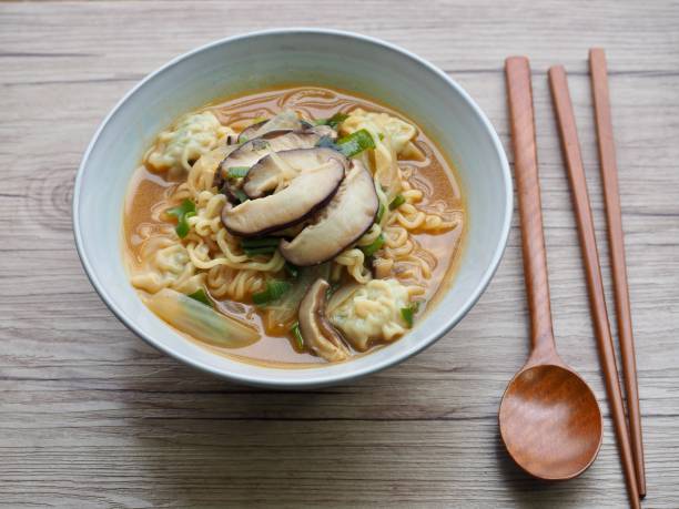 istock asian food shiitake mushroom dumplings ramen 1395457101