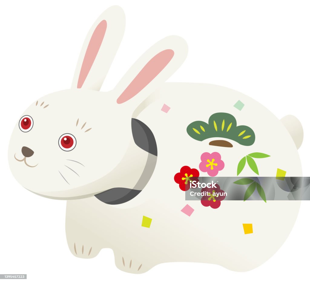 Paper Mache Vector Vector Illustration Of Papiermache Rabbit Stock Illustration - Download ...