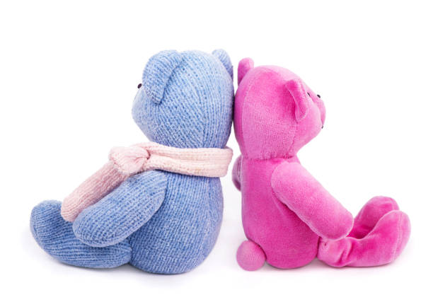Friendship - two teddy bears holding in one's arms
